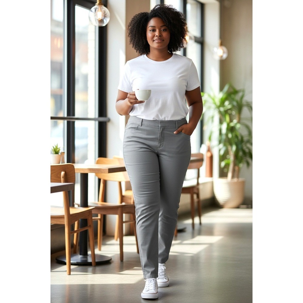 Old Navy Pixie Chino Pants Cloud Grey Womens 18 Petite Stretch‎ 978298-19